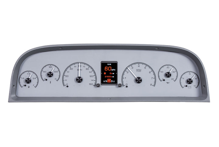 1960 - 1963 Chevy Pickup HDX Instruments Gauge Kit, Direct Fit, HDX, Analog/Digital, Black Face, White/Multicolor Illuminated Numbers, White/Multicolor Illuminated Pointer, Chevy, Kit HDX-60C-PU-K HDX-60C-PU-S