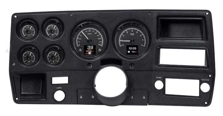 1973- 87 Chevy Pickup, 1973- 91 Chevy Blazer, GMC Jimmy and Suburban HDX Instruments Gauge Kit, Direct Fit, HDX, Analog/Digital, Black Face, White/Multicolor Illuminated Numbers, White/Multicolor Illuminated Pointer, Chevy, Kit  HDX-73C-PU-S HDX-73C-PU-K