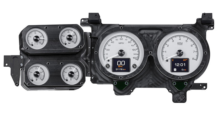 1973- 87 Chevy Pickup, 1973- 91 Chevy Blazer, GMC Jimmy and Suburban HDX Instruments Gauge Kit, Direct Fit, HDX, Analog/Digital, Black Face, White/Multicolor Illuminated Numbers, White/Multicolor Illuminated Pointer, Chevy, Kit  HDX-73C-PU-S HDX-73C-PU-K