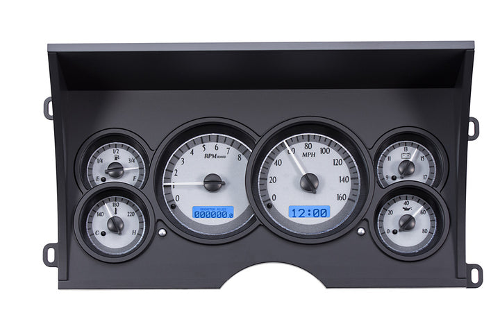 1988 - 1994 Chevy Truck Gauge Kit, Direct Fit, VHX, Analog/Digital, Black Face, White/Multicolor Illuminated Numbers, White/Multicolor Illuminated Pointer, Ford, Kit  VHX-88C-PU