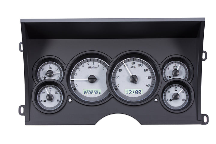 1988 - 1994 Chevy Truck Gauge Kit, Direct Fit, VHX, Analog/Digital, Black Face, White/Multicolor Illuminated Numbers, White/Multicolor Illuminated Pointer, Ford, Kit  VHX-88C-PU