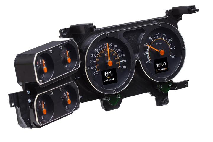 1979-1987 RTX Chevy gauges side view.