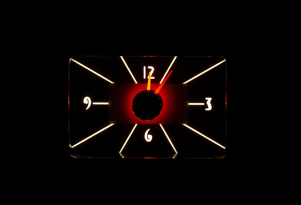1940 - 1947  Ford Car/Truck RTX Clock Add-on, Black Alloy Background, Selectable Color Options