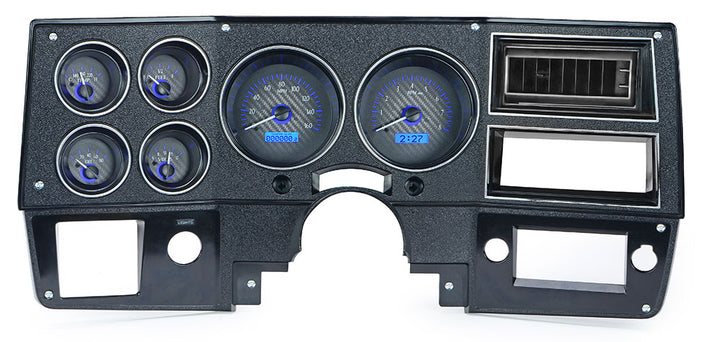 1973 - 1987 Chevy Truck and 1973 - 1991 Blazer Chevy Truck Gauge Kit, Direct Fit, VHX, Analog/Digital, Black Face, White/Multicolor Illuminated Numbers, White/Multicolor Illuminated Pointer, Ford, Kit VHX-73C-PU