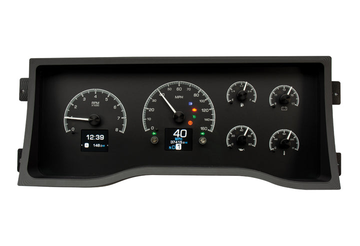 1995 - 1998 Chevy Truck and 1995 - 2000 Chevy SUV/HD HDX Instruments Gauge Kit, Direct Fit, HDX, Analog/Digital, Black Face, White/Multicolor Illuminated Numbers, White/Multicolor Illuminated Pointer, Chevy, Kit HDX-95C-PU