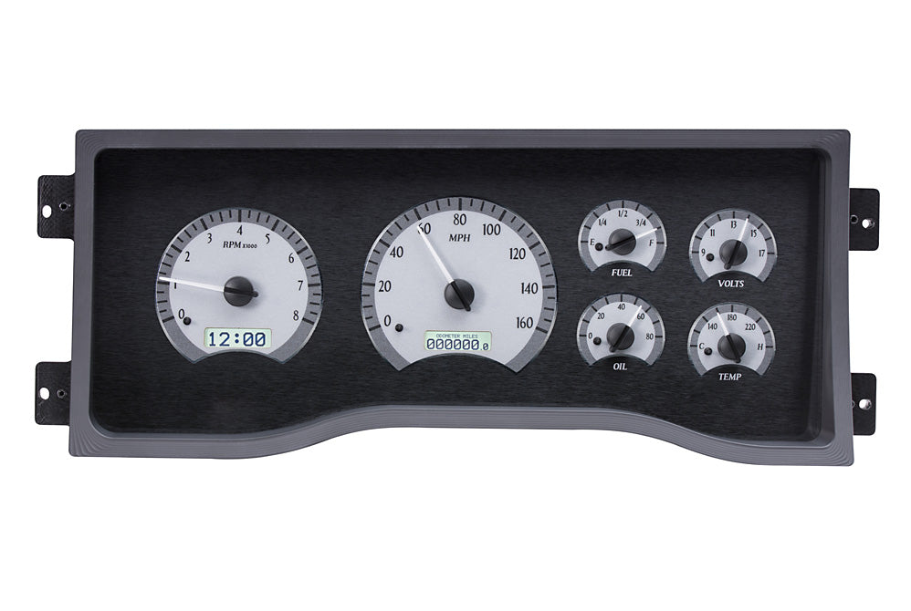 1995 - 1998 Chevy/GMC and 1995 - 2000 SUV/ HD Chevy Truck Gauge Kit, Direct Fit, VHX, Analog/Digital, Black Face, White/Multicolor Illuminated Numbers, White/Multicolor Illuminated Pointer, Ford, Kit VHX-95C-PU
