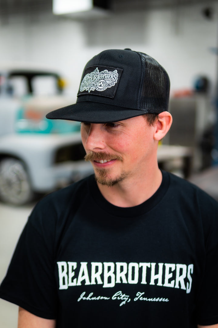 Bear Brothers Circus Patch Flatbill Hat - Black