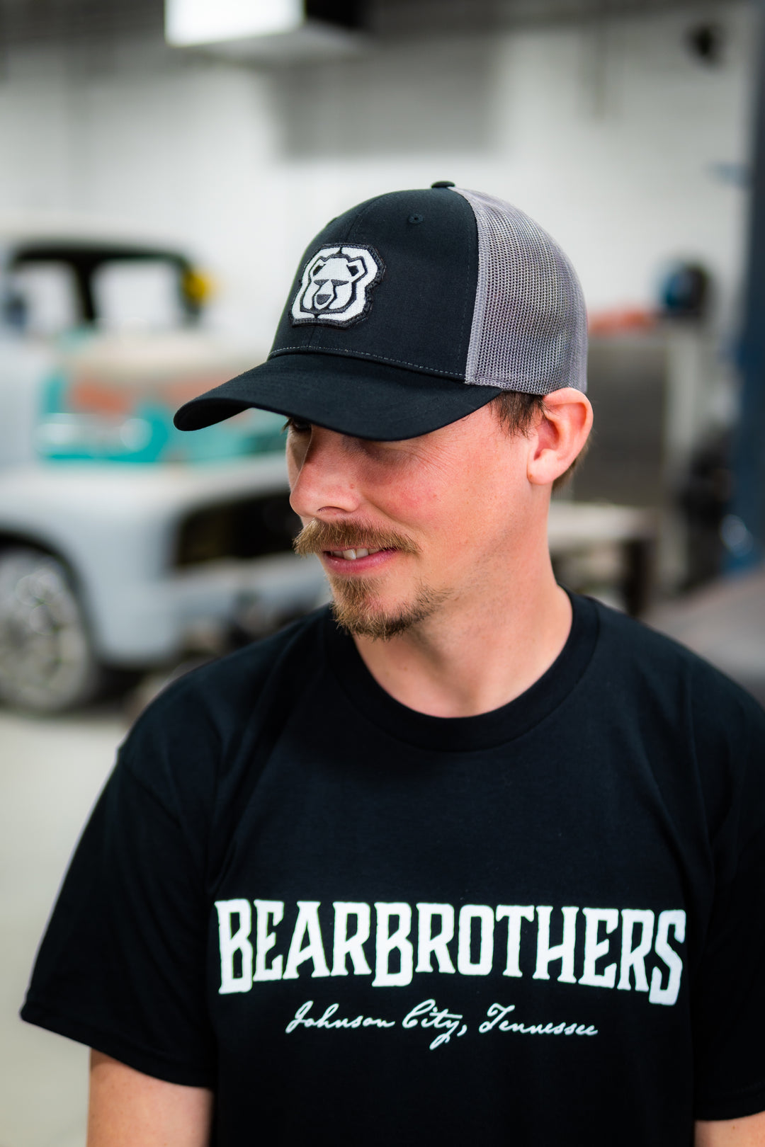 Bear Brothers ICON White Patch Hat - Black/Charcoal