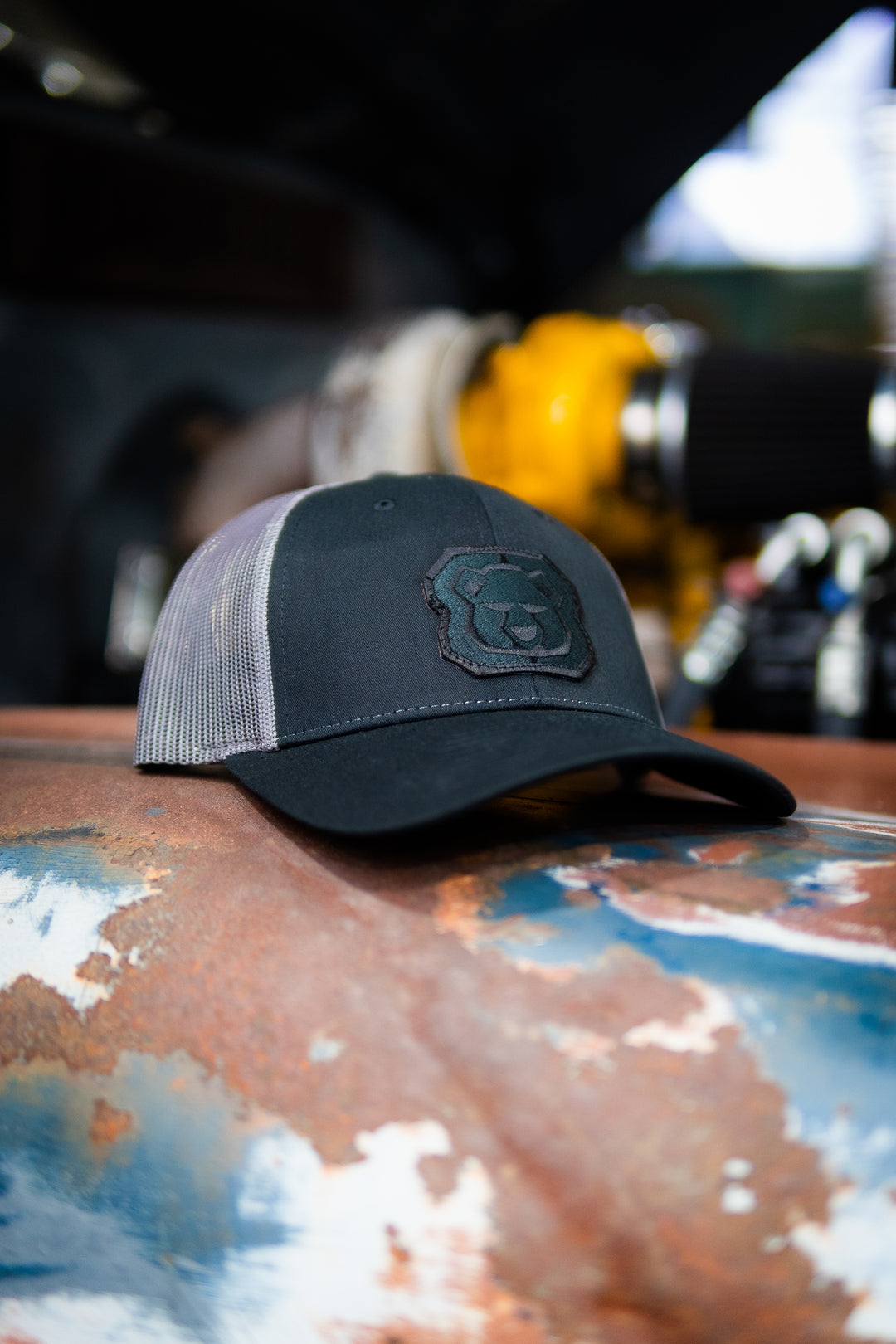Bear Brothers ICON Black Patch Hat - Black/Charcoal