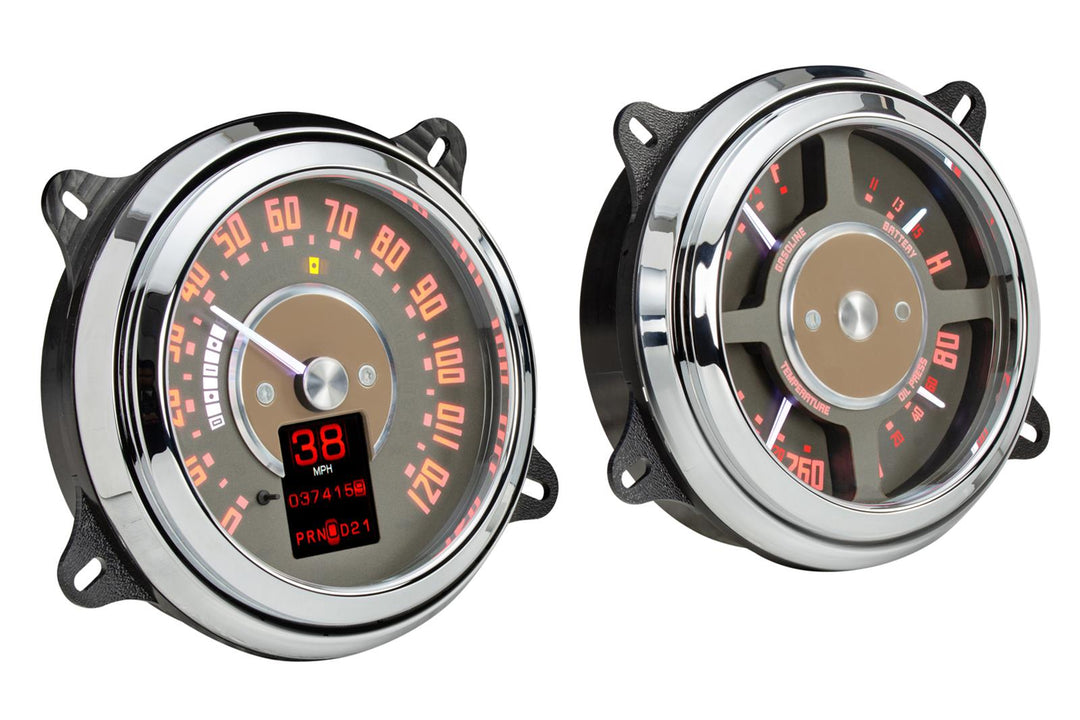 1947 - 1953 RTX Chevy gauges, pair with bezel.