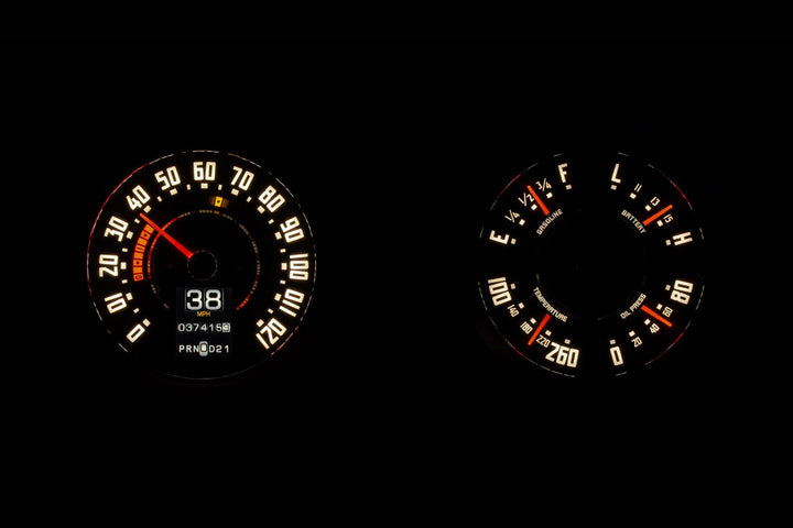 1947 - 1953 RTX Chevy gauges at night