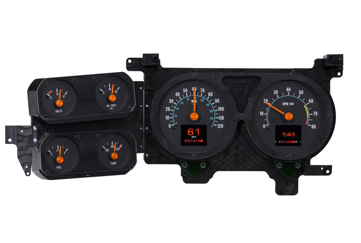 1976-1978 RTX Chevy gauges power on.