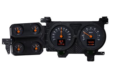 1973-1975 RTX Chevy gauges power on without bezel.